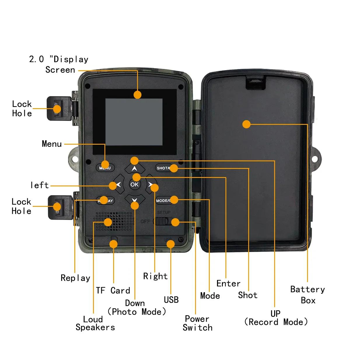 PR4000 WiFi Hunting Camera Bluetooth 1080P 32MP Infrared Night Vision IP66 Waterproof 2.0 inch LCD Wildlife Scouting Trail Photo - Image 4