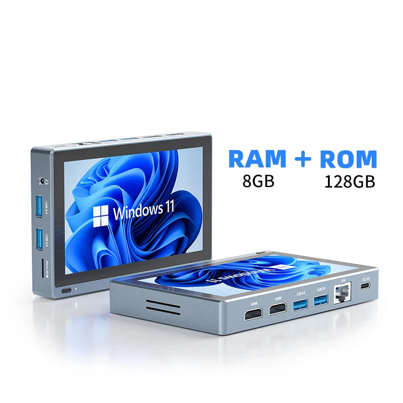 Pro Industrial Windows 11 Tablet Mini PC 5.5inch Touch Screen Mini Computer Intel J4125 8GB + 128GB +WIFI 6