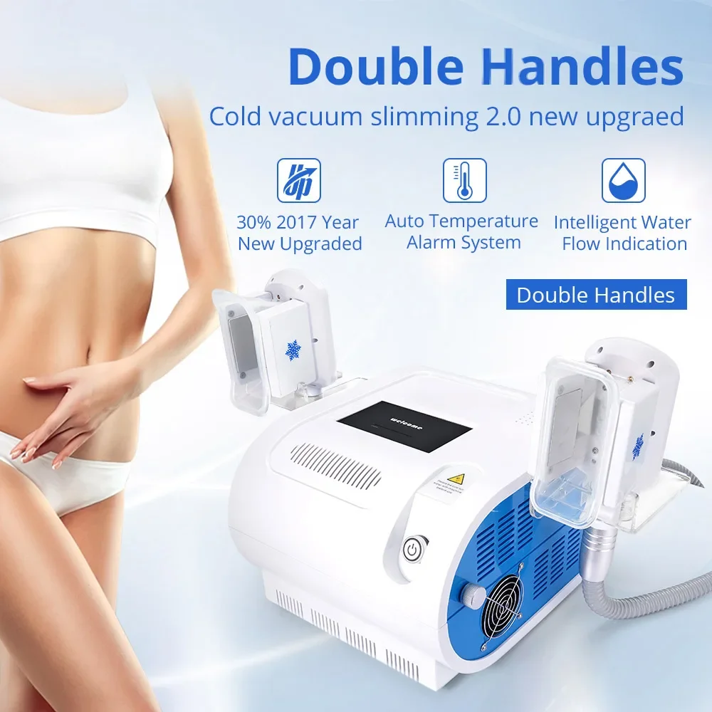 Professional Cryolipolysis Cavitation Cryotherapy Fat Freezing Machine Body Slimming Weight Loss Cold Lipo Anti Cellulite Dissolve Fat Cold 2 Handles - Image 2