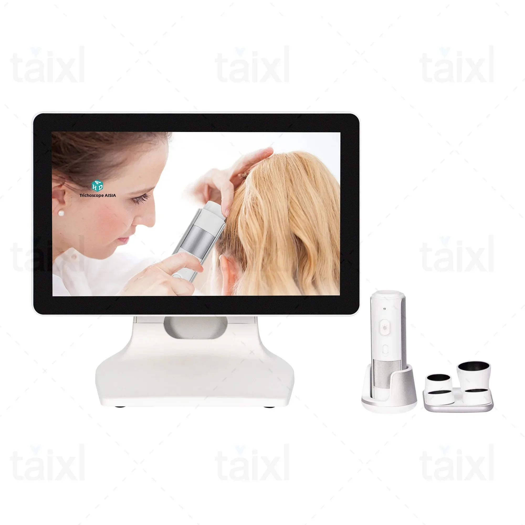 Professional Hair And Skin Scanner Intelligent 4 Probes Scalp Analyzer for Hair Analysis 10-200 Channels Salon Grade