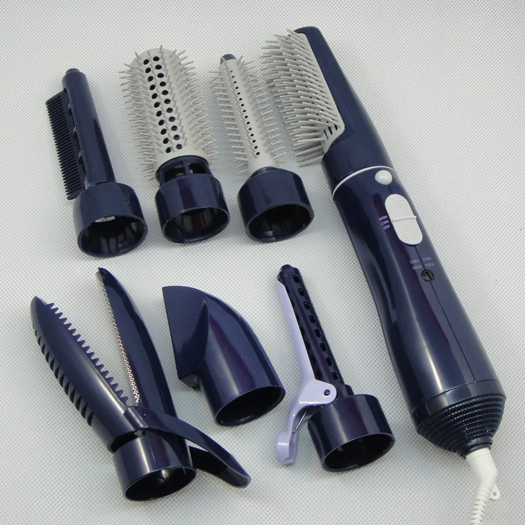 Professional Hair Dryer Styling Tools Styling Brush Comb Nozzle Curler Salon with 7 in 1 Styling Brush Comb Nozzle Curler - Image 3
