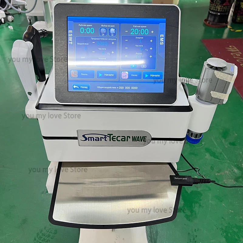 Professional Smart Tecar Therapy Pain Relief CET RET EMS Muscle Stimulation ESWT Shockwave ED Equipment - Image 5