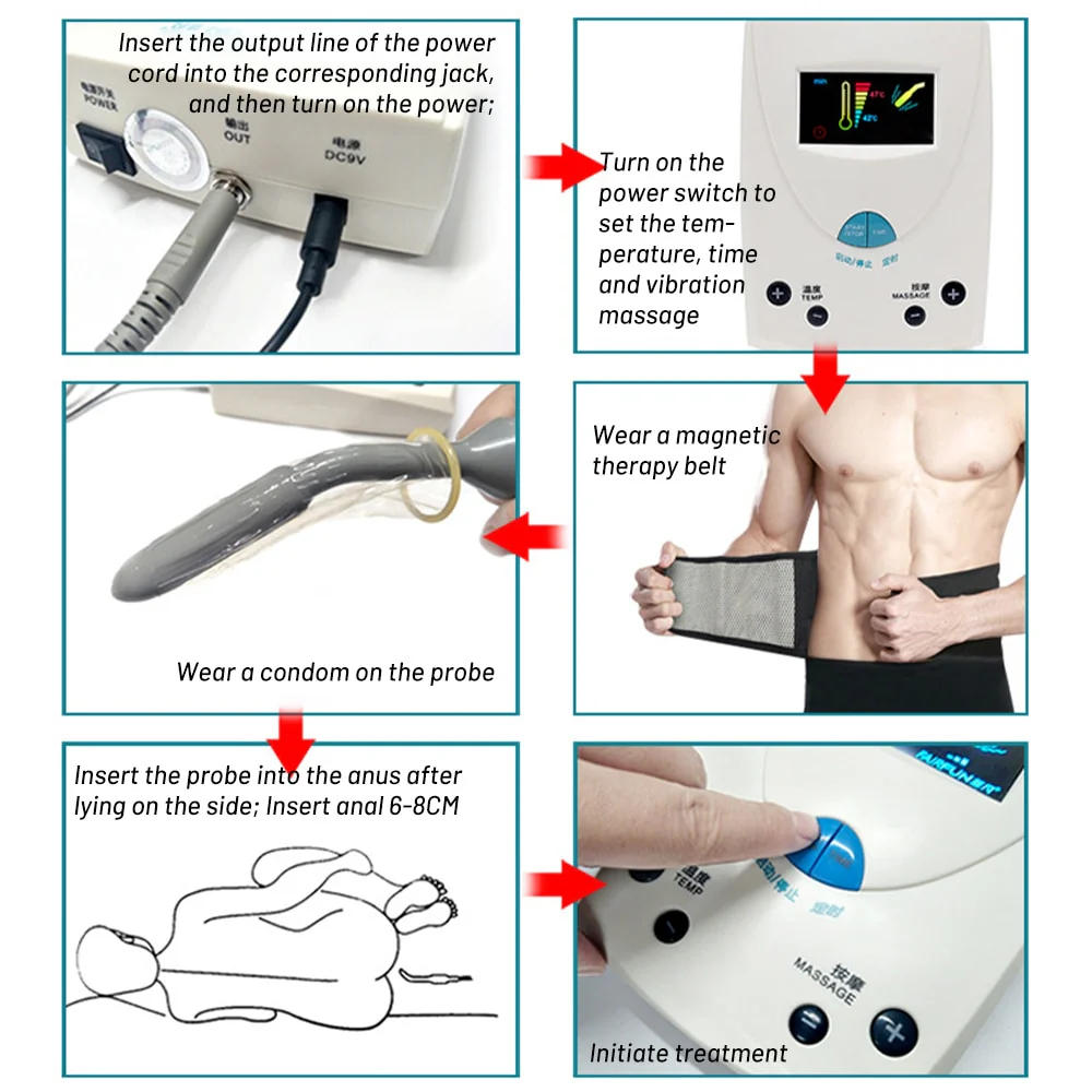 Prostate Pain Relief Massage Instrument Heating Physiotherapy Stimulator Massager Cure Prostatic Urologic Prostatitis Anal Plug - Image 5