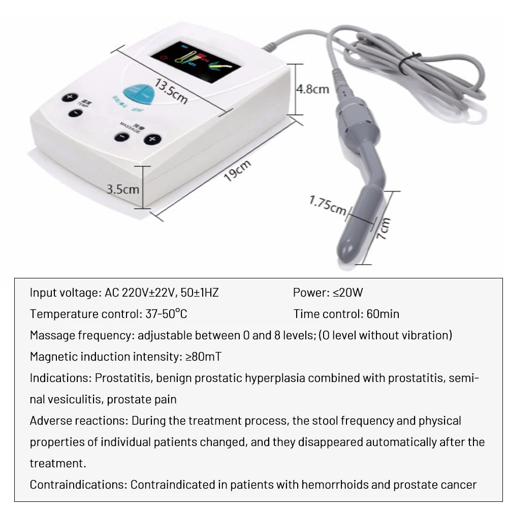 Prostate Pain Relief Massage Instrument Heating Physiotherapy Stimulator Massager Cure Prostatic Urologic Prostatitis Anal Plug - Image 6