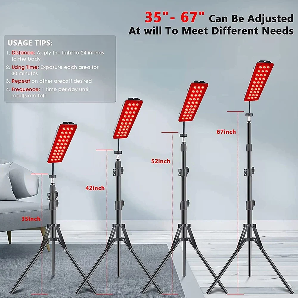 Red Light Therapy Device with Adjustable Stand Infrared Light Device for Body Pain Relief Skin Rejuvenation Weight Loss Machine - Image 6