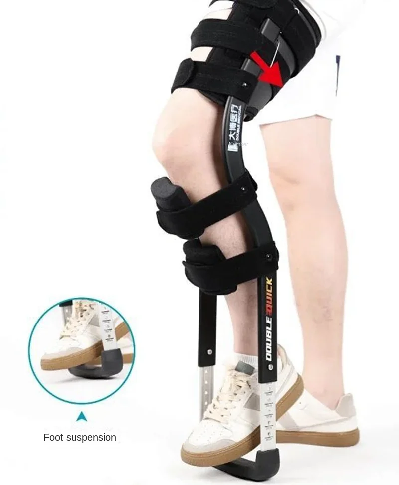 Rehabilitation Mobility Aids Knee Walker Single-Leg Telescoping Assisted Walking Training Stick Hands Free Crutch - Image 2