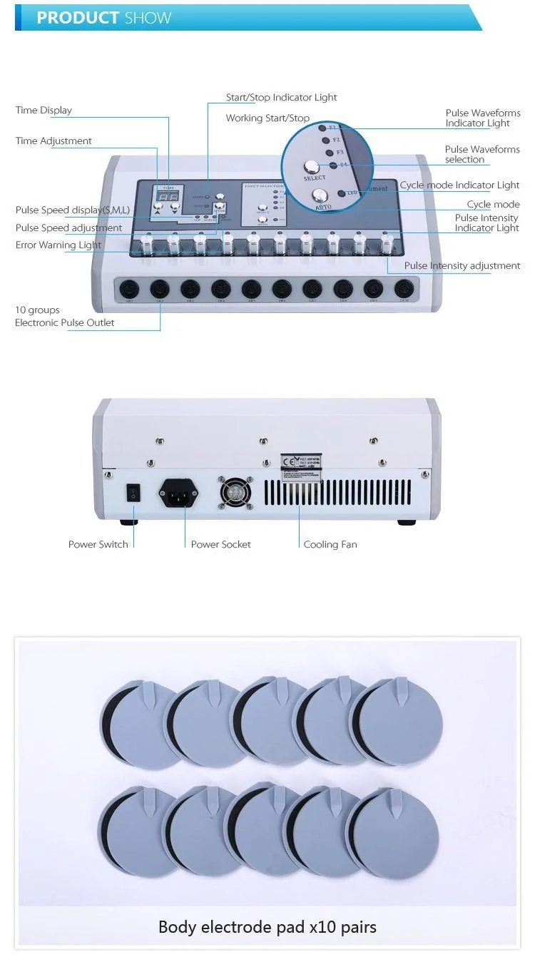 Russian Wave Electric Muscle Stimulatior Body Massage Machine Muscle Stimulation Micro Current Electrode Machine Breast Lifting - Image 3