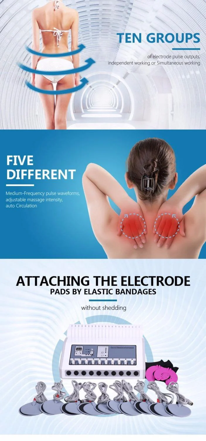 Russian Wave Electric Muscle Stimulatior Body Massage Machine Muscle Stimulation Micro Current Electrode Machine Breast Lifting - Image 4