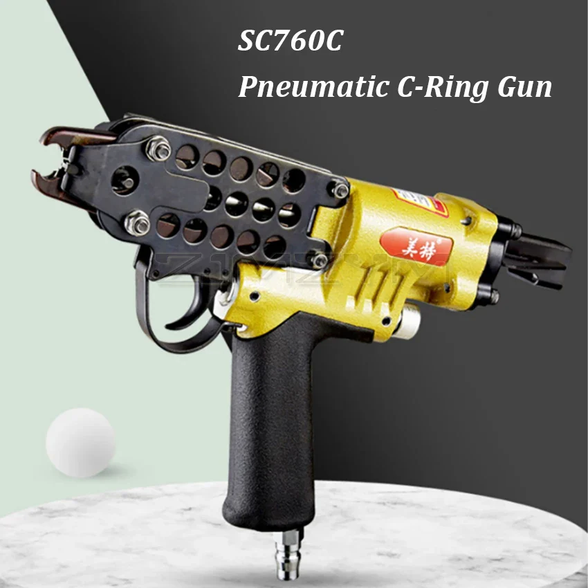 SC760C Pneumatic C-Ring Gun Air Nail Gun Hog Ring Plier C Ring Pliers Tool Air C-type Machine Nailer Pneumatic Nail Gun - Image 2