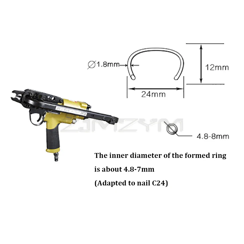 SC7C Pneumatic C-Ring Gun, Air Nail Gun , Hog Ring Plier , C-Ring Naier Original Authentic C-type Nailer - Image 6