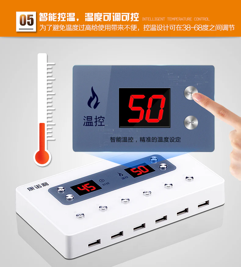 6 channel output Smart Moxa Electronic moxibustion apparatus smokeless moxibustion acupuncture Massage Therapy Heating timing - Image 10