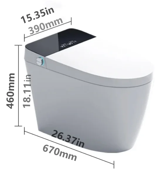 Smart Toilet Automatic Intelligent WC ,No Water Pressure Limit, Luxury Multifunctional Bidet Sanitary Ware ,Auto Open Flush - Image 6