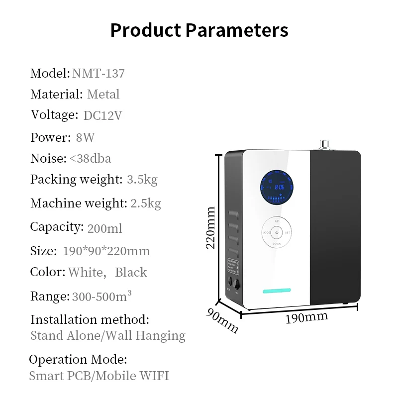 Smart WIFI Aromatherapy Machine Covers 500m³ Nano Atomization 200ML Essential Oil Capacity Suitable For Various Places - Image 6