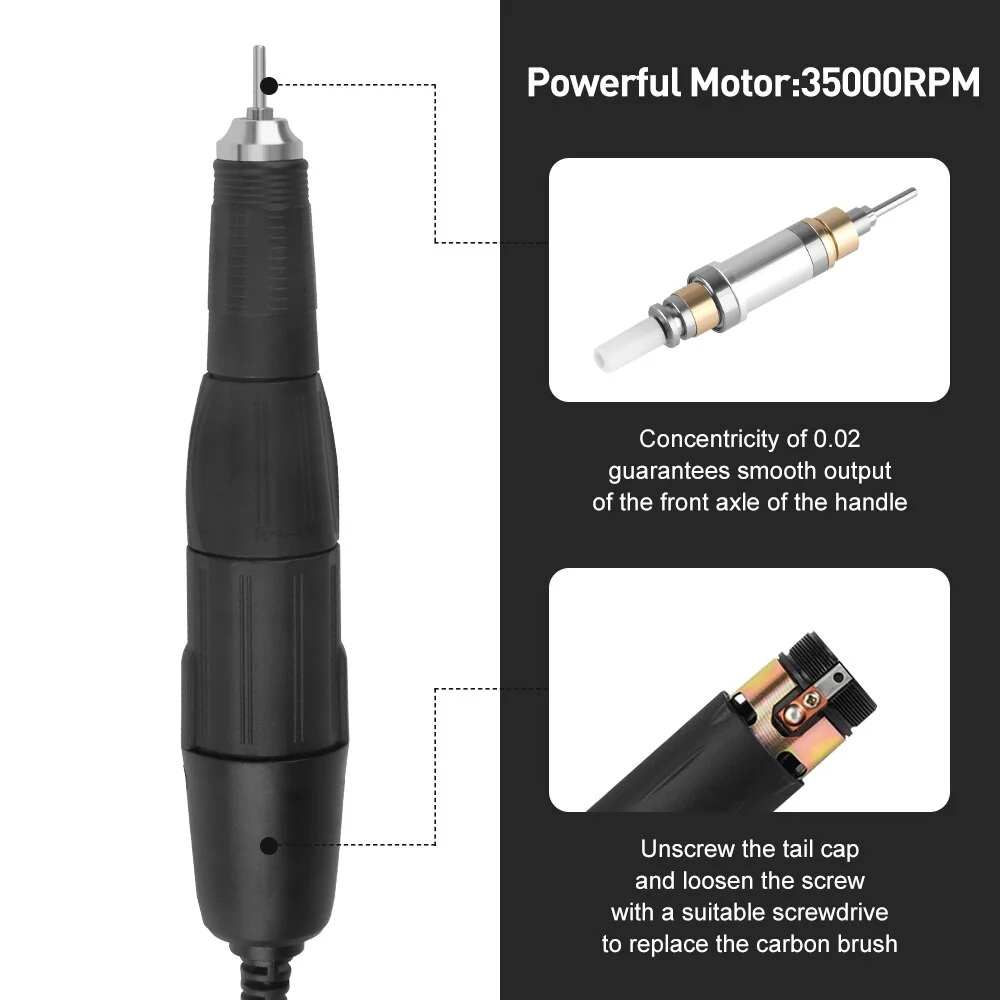 Strong 204 102L Nail Drill 35000 Machine for Manicure Apparatus for Manicure Machine for Nail Electric Nail Drill Pedicure Tools - Image 3