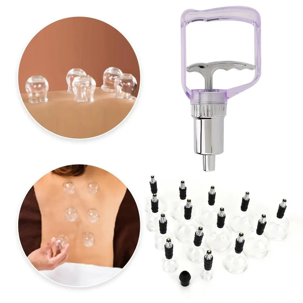 Suction Cups Jar Acupunture Vacuum Cupping Set Massager Medical Jars Glass Vacuum Therapy Cupping Set Cans Massage Device 14 Pcs - Image 3