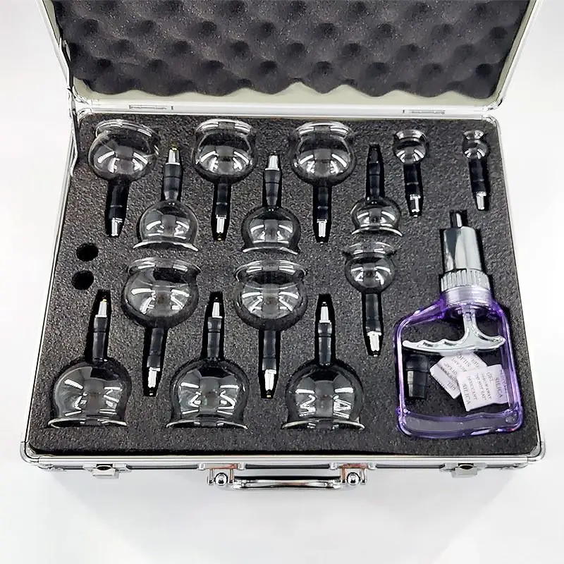 Suction Cups Jar Acupunture Vacuum Cupping Set Massager Medical Jars Glass Vacuum Therapy Cupping Set Cans Massage Device 14 Pcs - Image 2