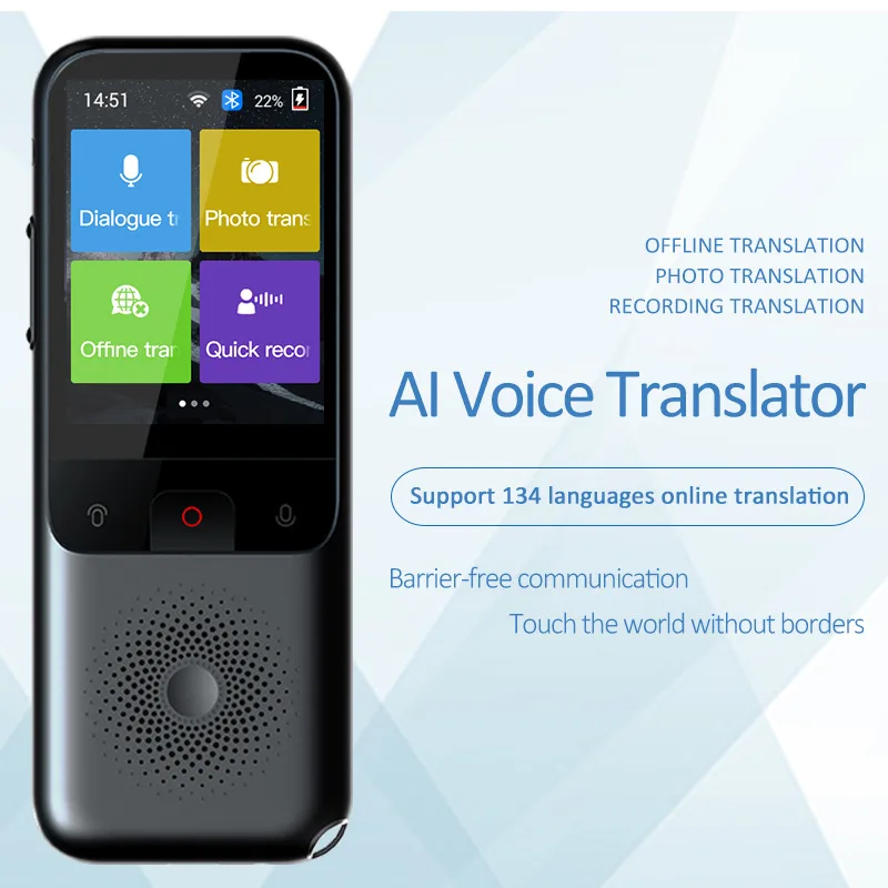 T11 Portable Smart Voice Translator 10 Countries Offline 138 Languages WIFI Photo Recording Translator Business Travel - Image 2