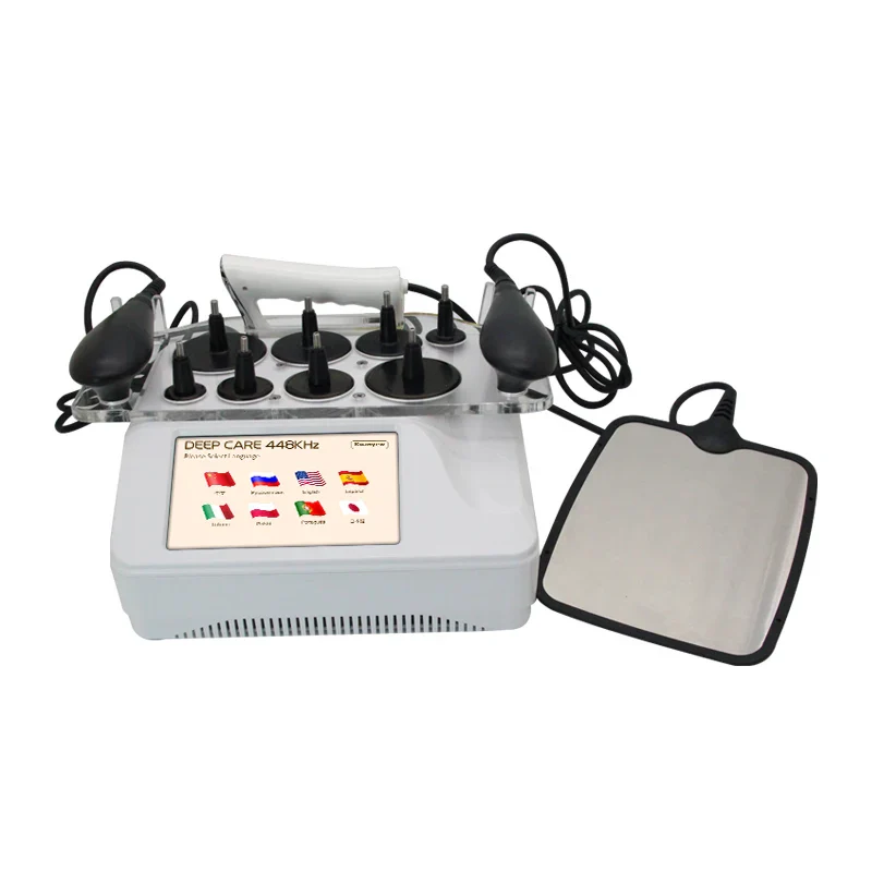 Tecar Physiotherapy Diathermy 448khz Anti-aging Pain Relief Massage Machine Multilingual System RET CET JMD Spain Technology Spa