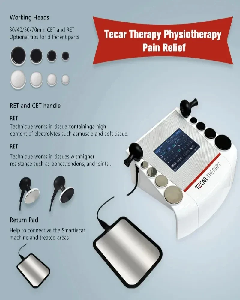 Tecar Therapy Diathermy Machine CET RET RF Indiba For Sports Rehabilitator Sport Therapist Tecar Therapy Machine For Body Pain - Image 6