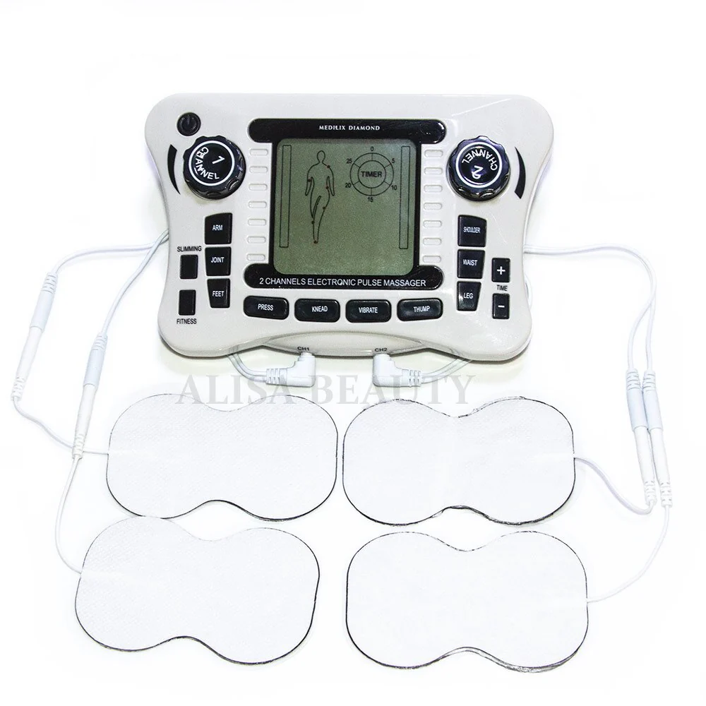 TENS UNIT 2 channel output TENS EMS pain relief Electrical nerve muscle stimulator Physiotherapy Digital therapy massager CE - Image 3