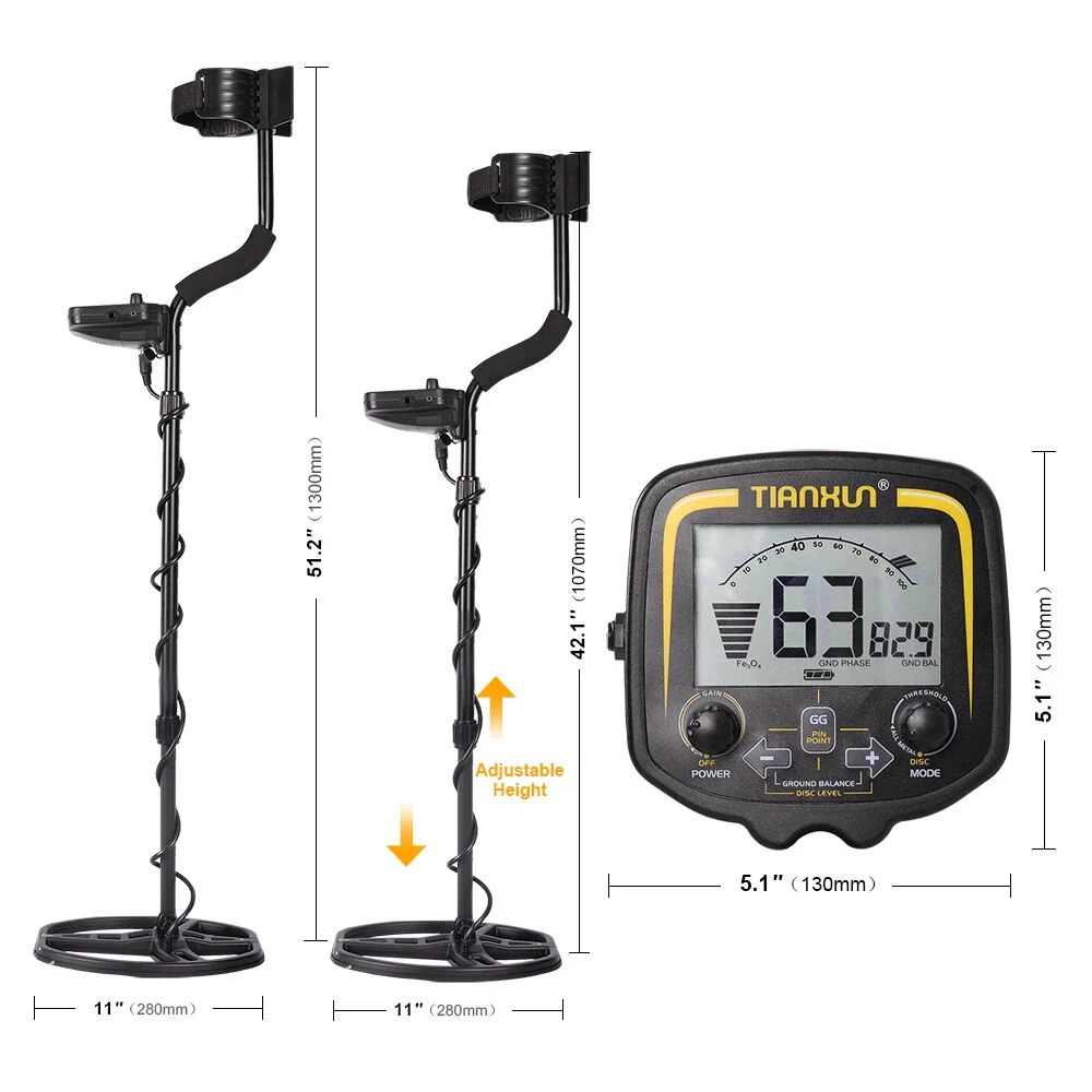 TIANXUN TX-850 Professional Metal Detector Underground Depth 2.5m Scanner Search Finder Gold Detector Treasure Hunter Pinpointer - Image 4