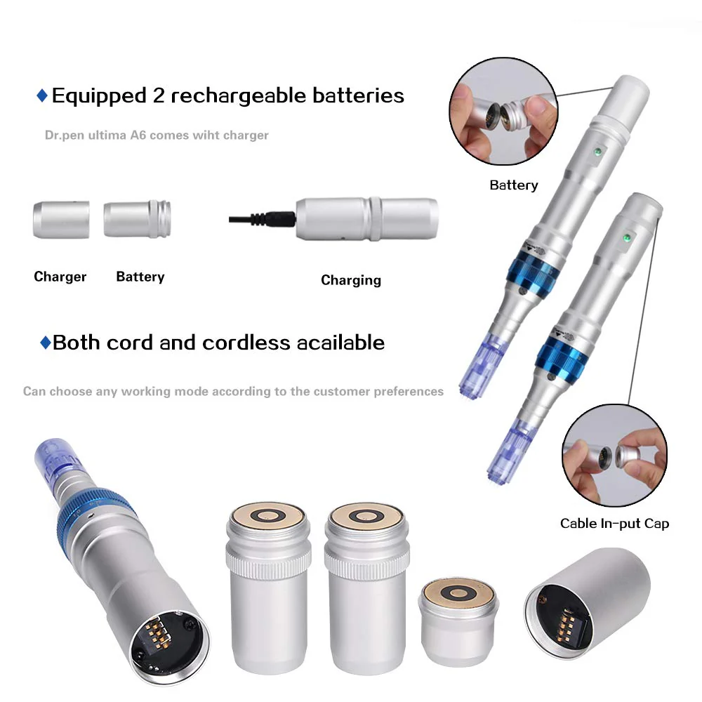 Ultima Derma Pen A6 Auto Micro Needle Wireless and Wired Dr.Pen A6  Electric Micro Rolling Derma Stamp Therapy - Image 3
