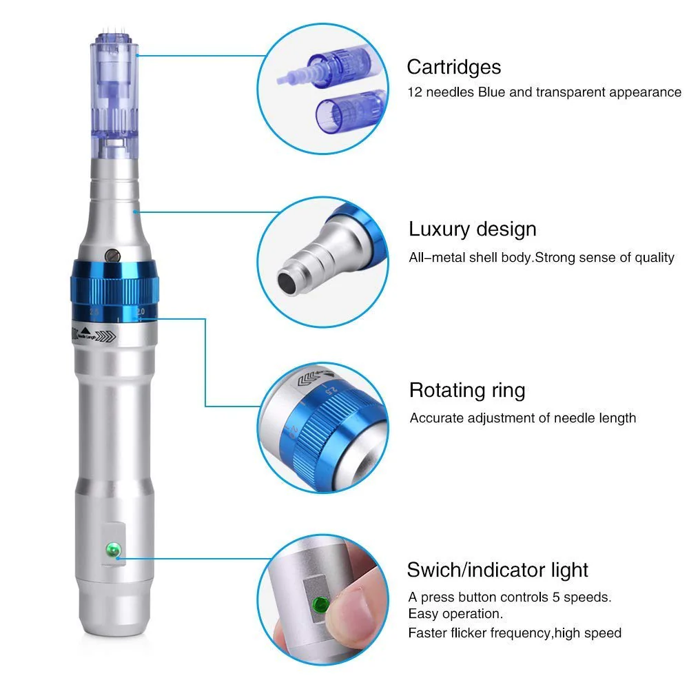 Ultima Derma Pen A6 Auto Micro Needle Wireless and Wired Dr.Pen A6  Electric Micro Rolling Derma Stamp Therapy - Image 4