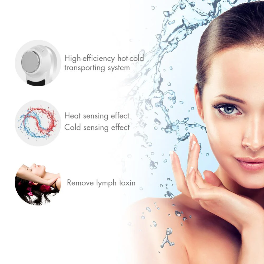 Ultrasonic Hot Cold Hammer Face Lifting Facial Massager Skin Care Face Lifting Wrinkle Acne Removal Beauty Skin Care Machine 6-45 degrees Celsius - Image 3
