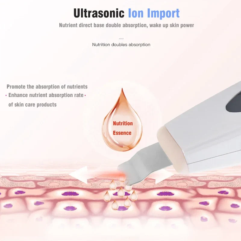 Ultrasonic Skin Scrubber Face Cleaning Acne Removal Facial Pore Cleaner Ultrasound Peeling Clean Tone Lift Beauty Cleansing Tool - Image 5