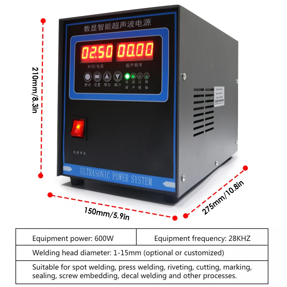 Ultrasonic Welding Machines 1200W with Straight/Gun Type Handle Plastic Spot Welder Equipment Mash Welder Custom Welding Head - Image 5