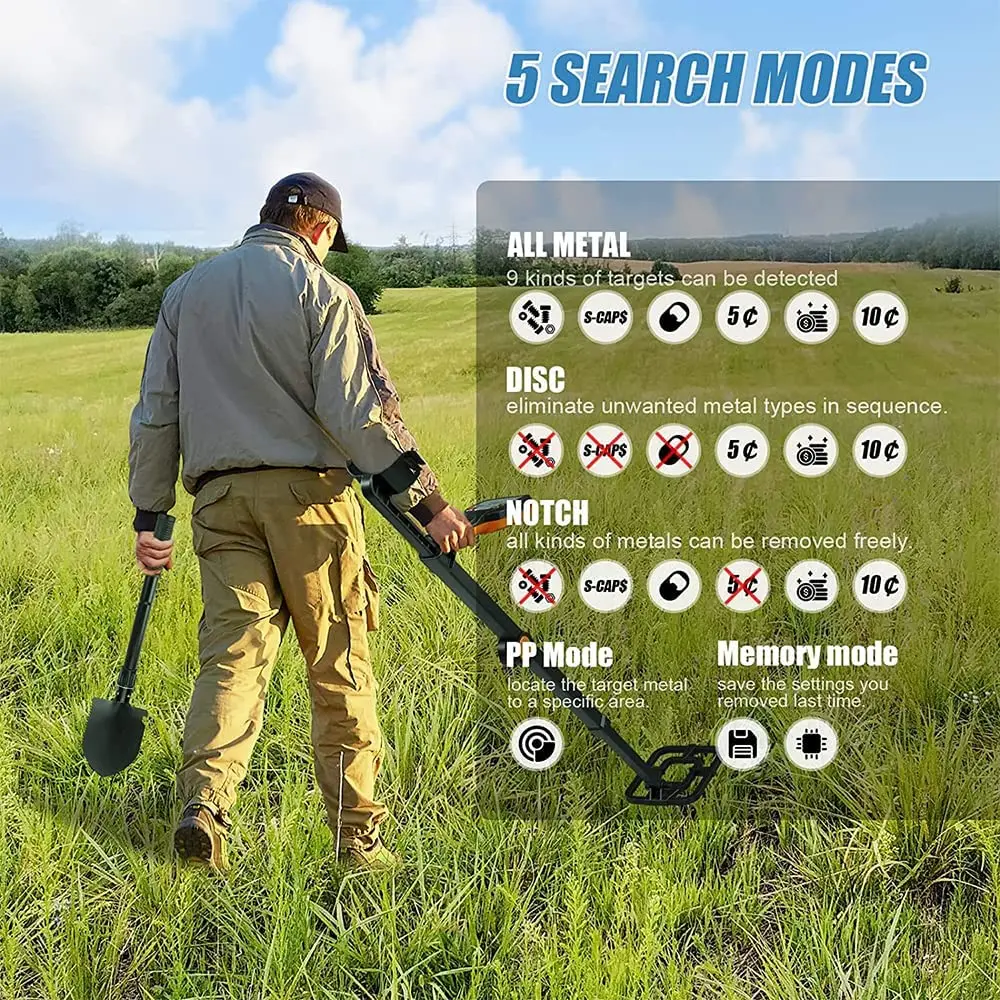TX640 Underground Foldable Digital ID Target and Depth Display Gold Metal Detector Higher Depth and Accuracy Treasure Hunting - Image 6