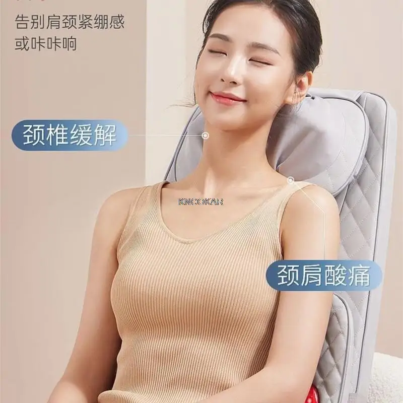 Upgrade Electric Full Body Massage Chair Neck Back Waist Massage Cushion Heat Vibrate Kneading Leg Massage Pad Seat Relaxation - Image 3