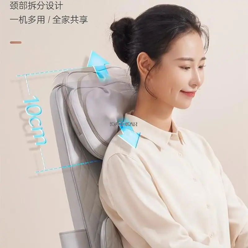 Upgrade Electric Full Body Massage Chair Neck Back Waist Massage Cushion Heat Vibrate Kneading Leg Massage Pad Seat Relaxation - Image 4
