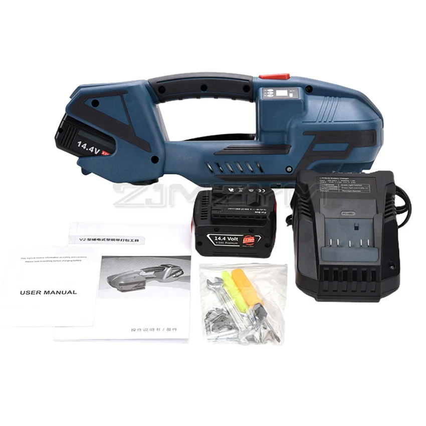 V2 Electric Strapping Machine for 13-16mm PET/PP Strap Portable Automatic Packaging Tool Hot Melting Baler Digital Display - Image 5