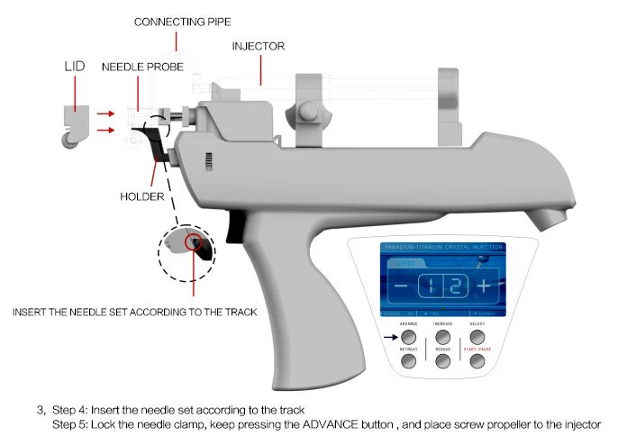 Vanadium Titanium Meso skin rejuvenation meso mesotherapy gun korea - Image 10