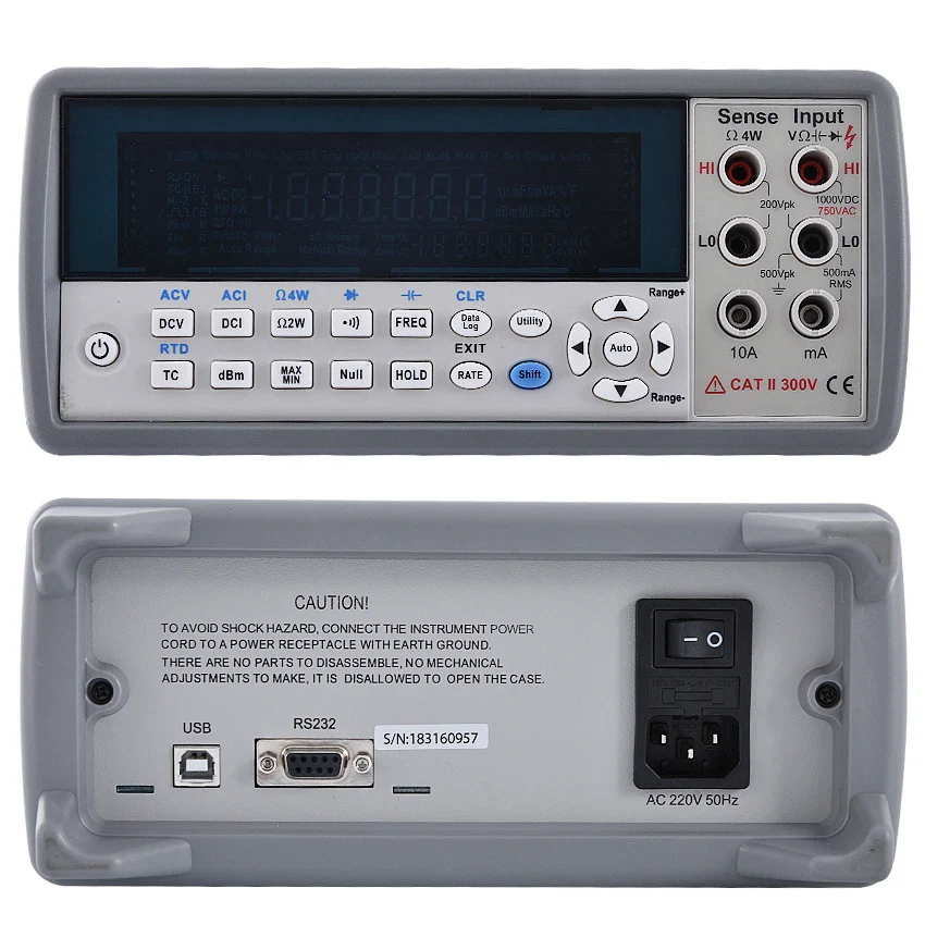 VC8246B Desktop Digital Multimeter 4-1/2 Bit VFD Display Autoranging Digital Multimeter Bench Top Multimeter 110V/220V 20Hz~1KHz - Image 5