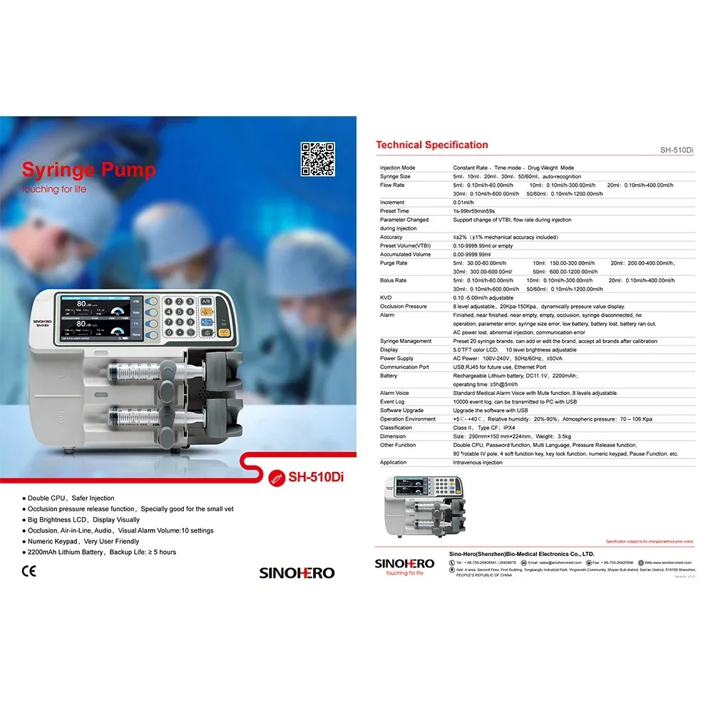 Veterinary Double Channel Lcd Display Syringe Infusion Pump Hospitals Intravenous Injection Medical Accessories - Image 2