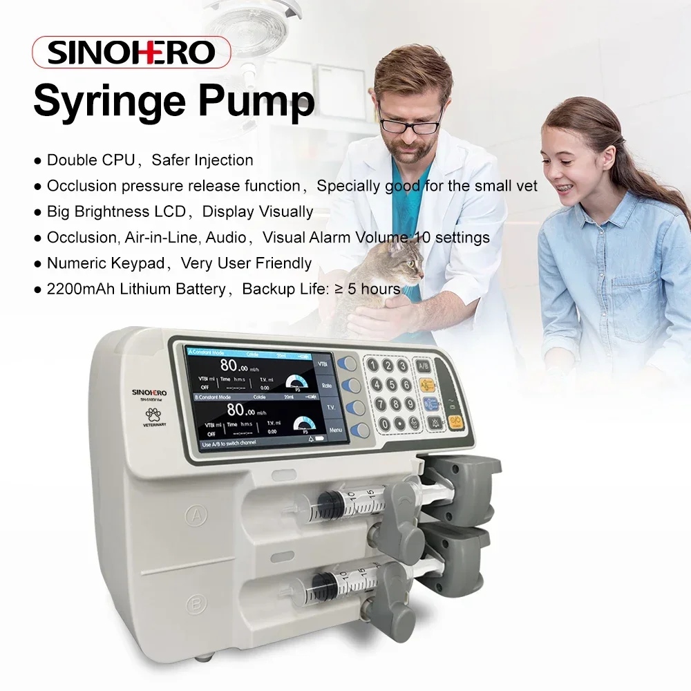 Veterinary Double Channel Lcd Display Syringe Infusion Pump Hospitals Intravenous Injection Medical Accessories - Image 4