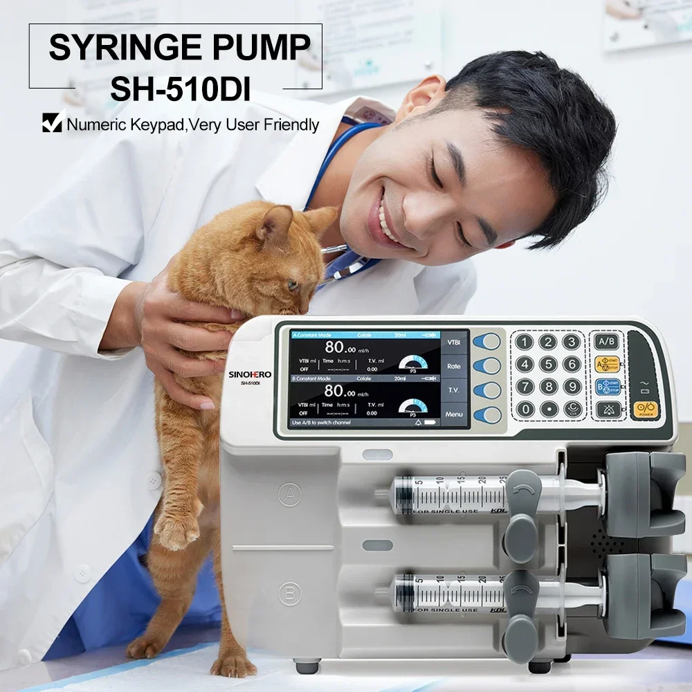 Veterinary Double Channel Lcd Display Syringe Infusion Pump Hospitals Intravenous Injection Medical Accessories - Image 5