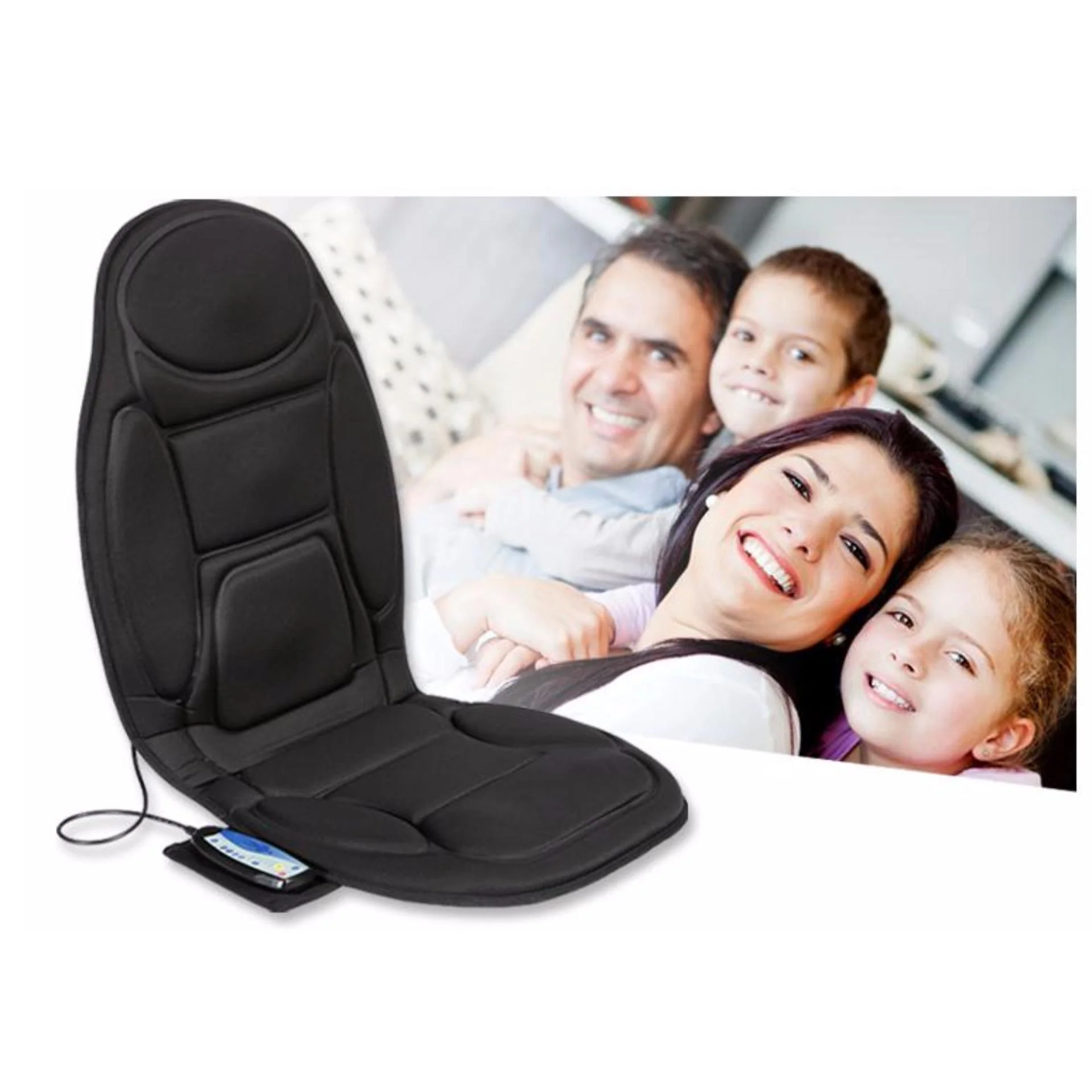 Vital Physio Massage Chair Seat Massager Heat Vibrate Cushion Back Neck Chair Car Pain massager massageador +The adapter - Image 4