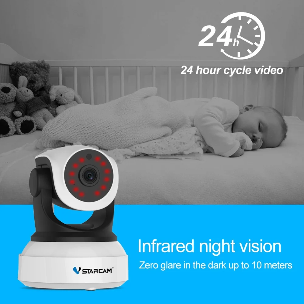 VStarcam C24S 1080P HD Wireless Security IP Camera Wifi IR-Cut Night Vision Audio Recording Network Indoor Baby Monitor - Image 3