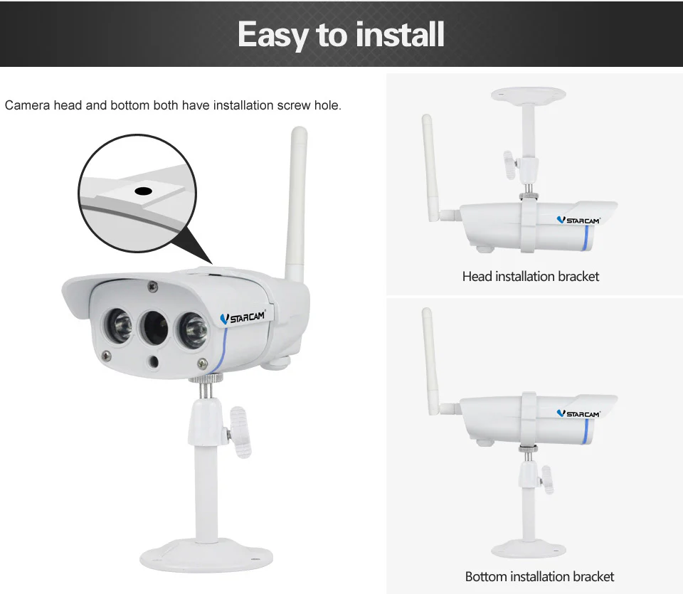 VStarcam C7816WIP Waterproof IP Camera Wireless IR-Cut Memory Storage 64G TF Card wifi Webcam CCTV Outdoor IP Camera - Image 12