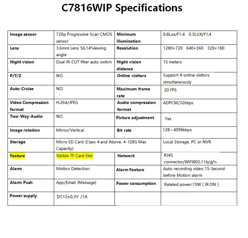 VStarcam C7816WIP Waterproof IP Camera Wireless IR-Cut Memory Storage 64G TF Card wifi Webcam CCTV Outdoor IP Camera - Image 21