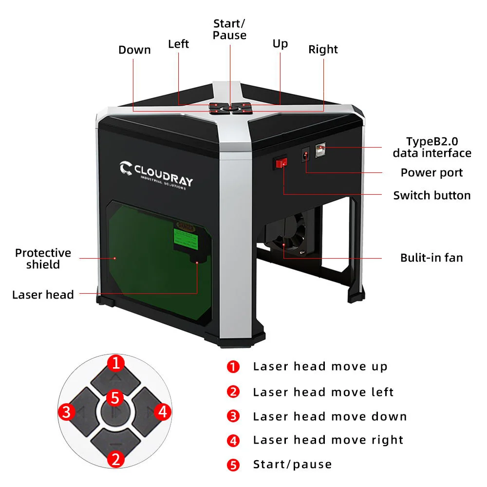 WAINLUX K6 Househould Laser Engraver Mark Printer Cutter Woodworking Machines Plastic 3000mw Bluetooth Mini Engraving Machine - Image 4