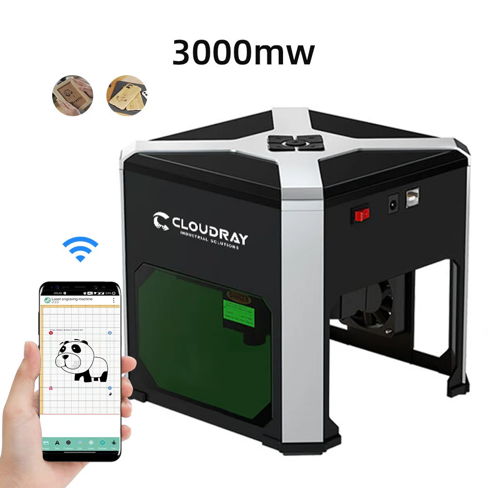 WAINLUX K6 Househould Laser Engraver Mark Printer Cutter Woodworking Machines Plastic 3000mw Bluetooth Mini Engraving Machine - Image 5