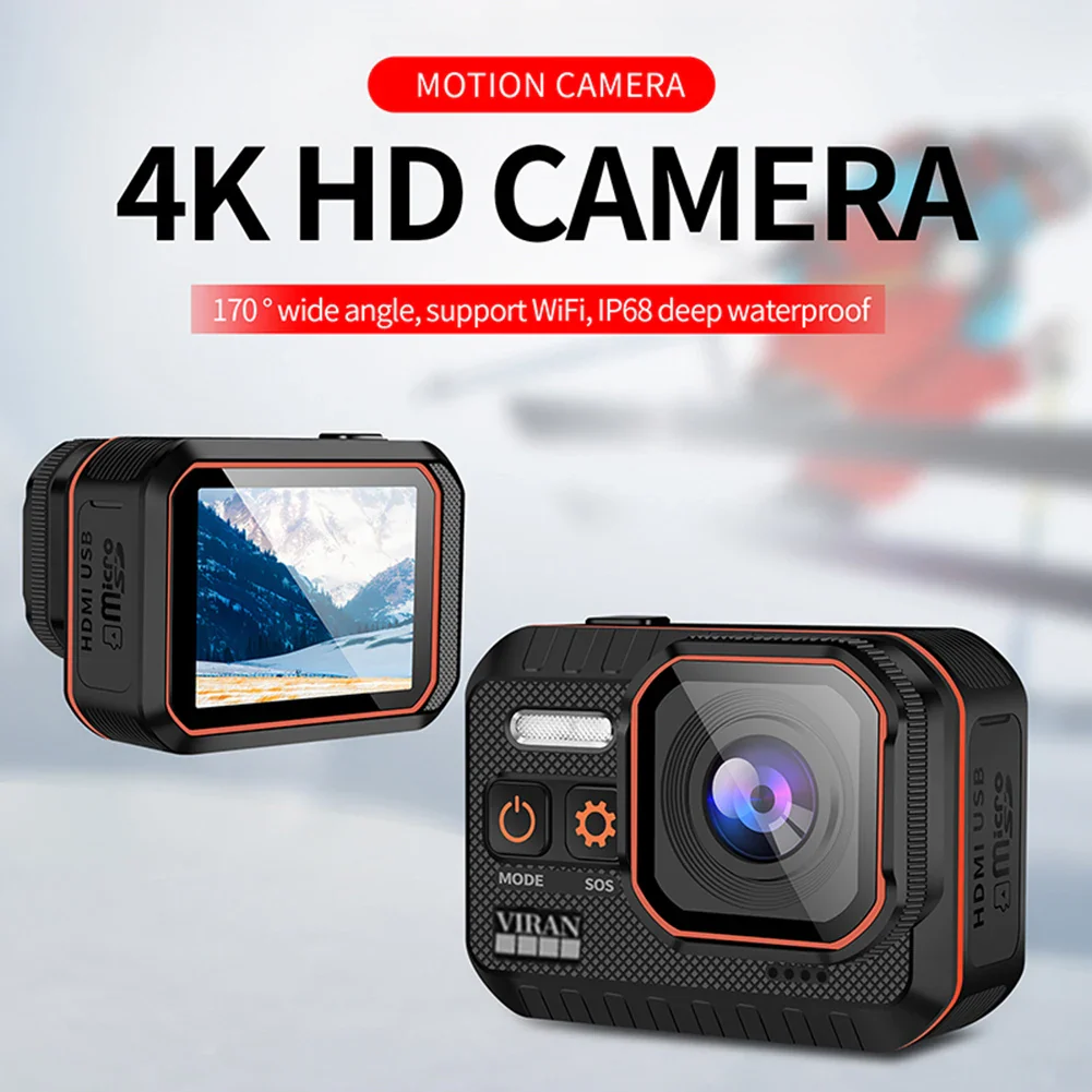 WiFi Anti-shake Action Camera With Remote Control Waterproof Sport Camera 2Inch IPS Screen 170° Wide Angle Drive Recorder Camera - Image 2