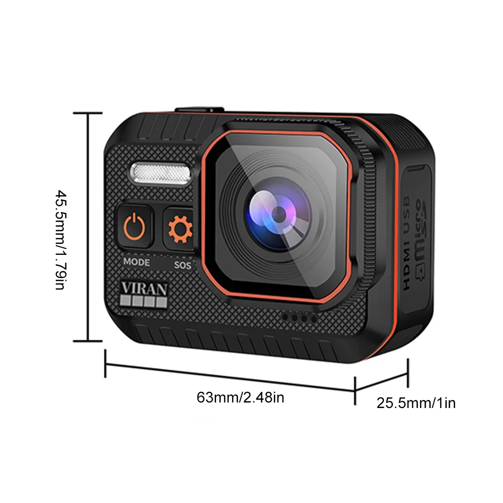 WiFi Anti-shake Action Camera With Remote Control Waterproof Sport Camera 2Inch IPS Screen 170° Wide Angle Drive Recorder Camera - Image 6