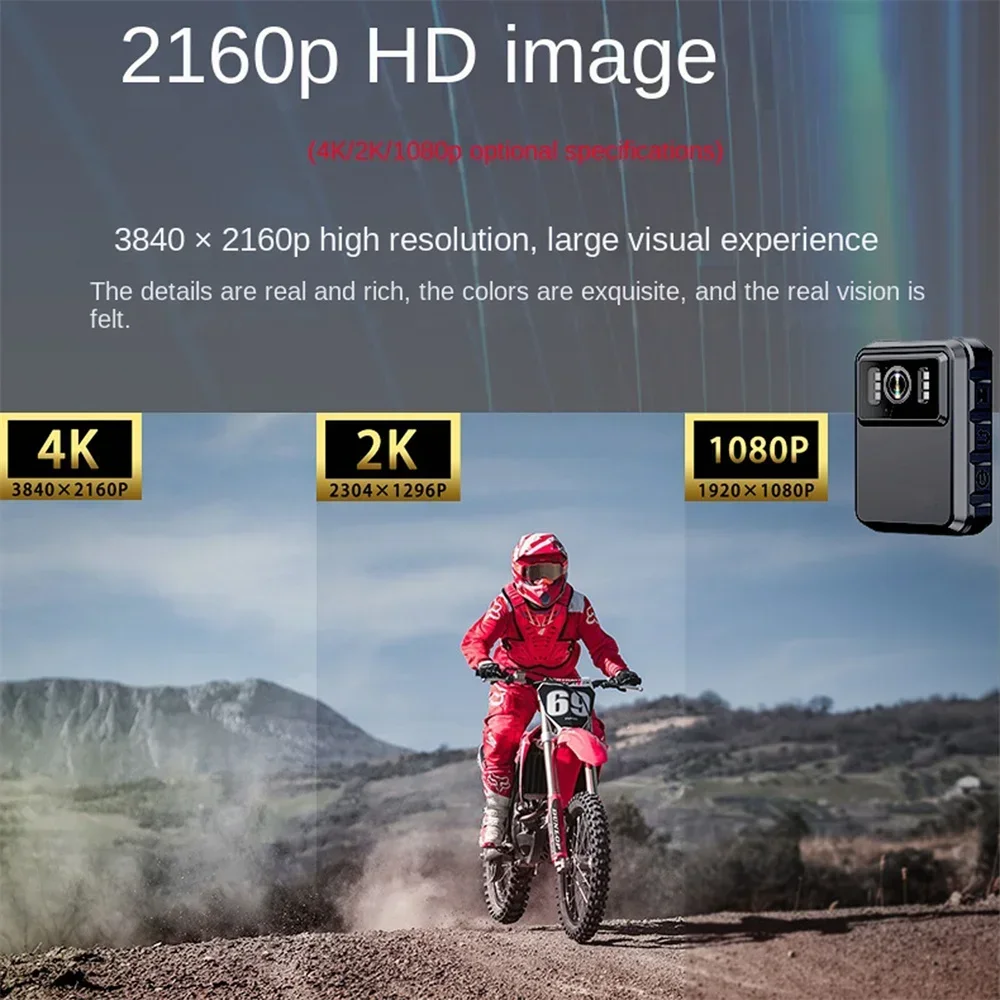 Wifi Hotspot Body Camera 2K Law Enforcement Recorder DVR IR Night Vision Wearable Cam Bike Motorcycle Waterproof Mini Camcorders - Image 3