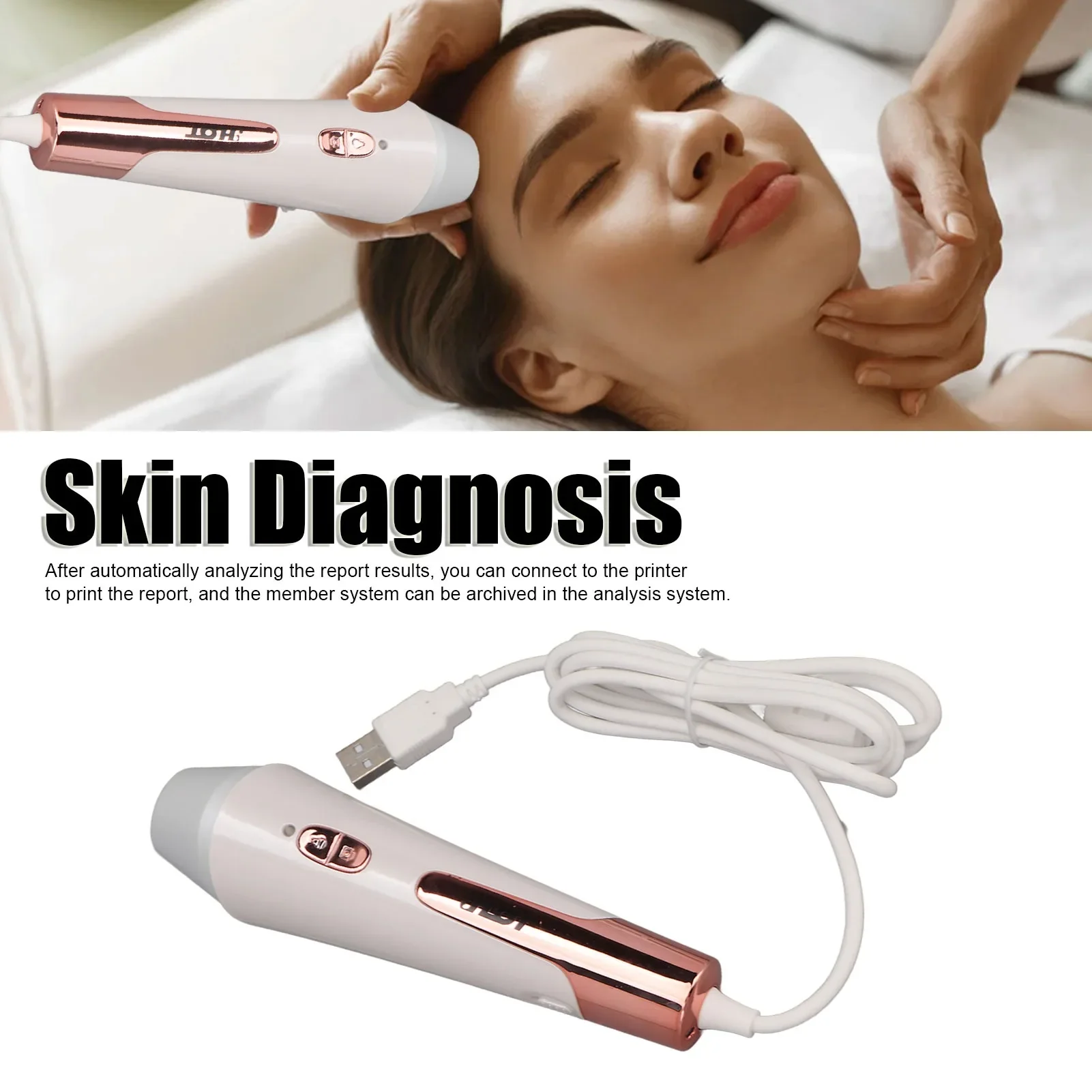 WIFI Intelligent Automatic Skin Analyzer Smart Detector Facial Scanner Machine Skin Microscope For Windows IOS Android - Image 2