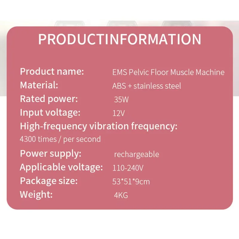 Women Pelvic Floor Butt Lifting Electric Machine Pelvic Floor Muscle Repair Incontinence EMS Chair - Image 4